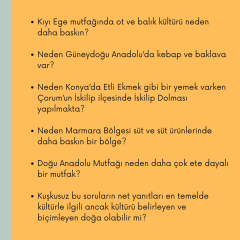 Anadolu Mutfak Kültürü’nün Kökenleri (Arkeolojik, Arkeometrik, Dilsel, Tarihsel ve Etnolojik Veriler Işığında)