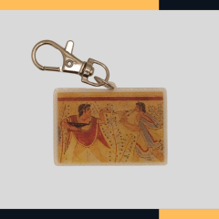 Müzisyen ve Dansçı, Leoparlar Mezarı, Etrüsk Duvar Resmi: Charm / Anahtarlık